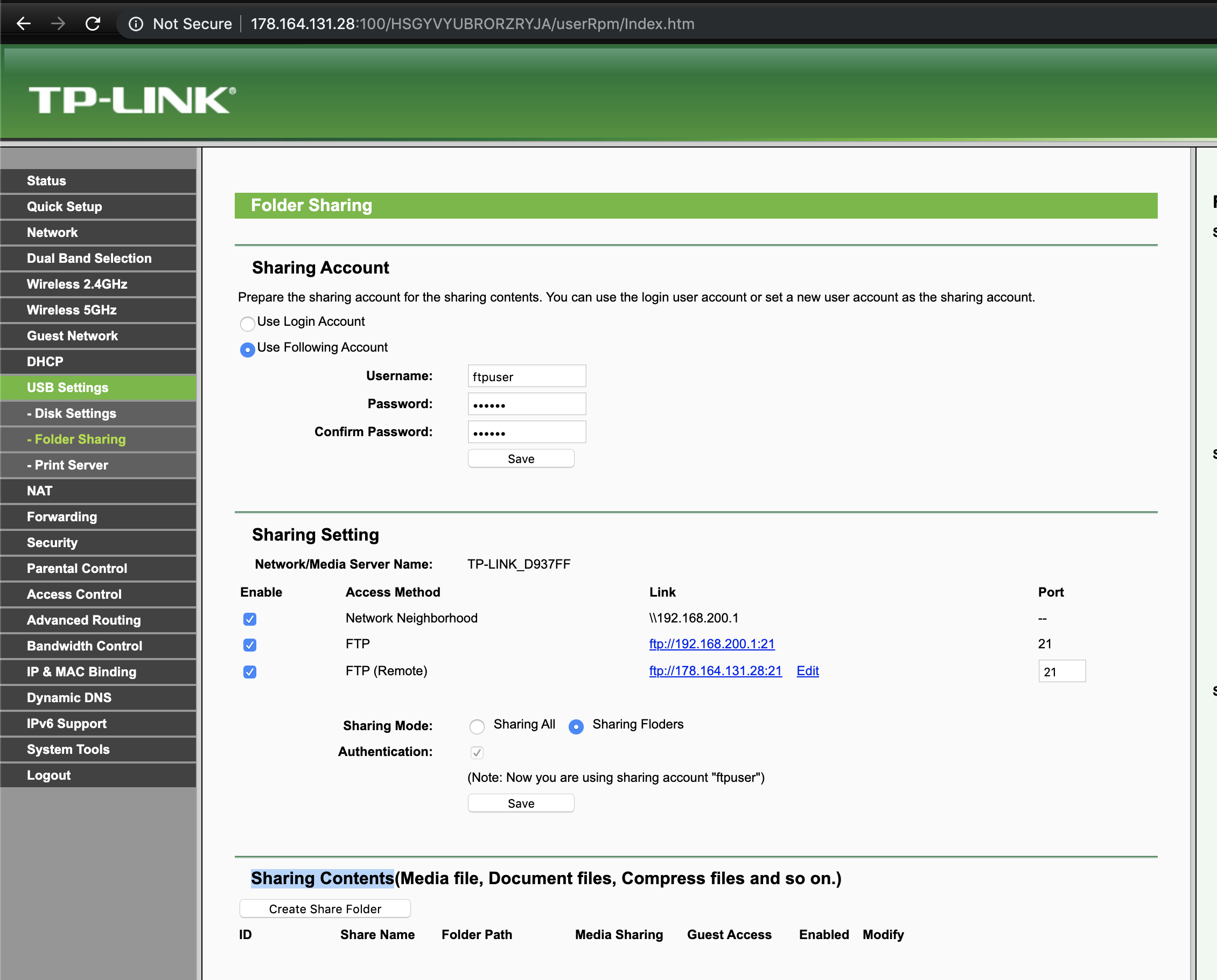 NAS Functionality