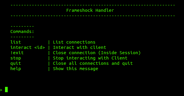 Frameshock Handler Interface
