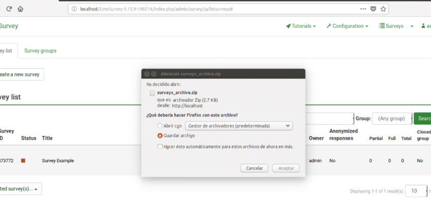 LimeSurvey File Download