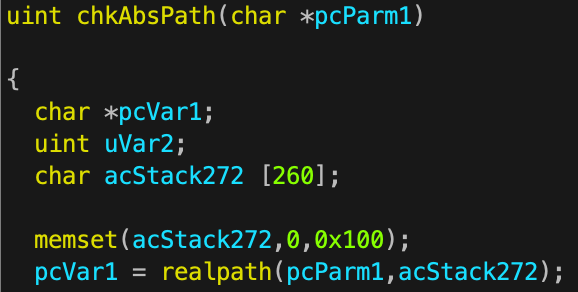 Realpath Vulnerability
