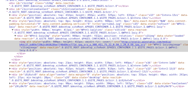 WIX Minified JavaScript Code