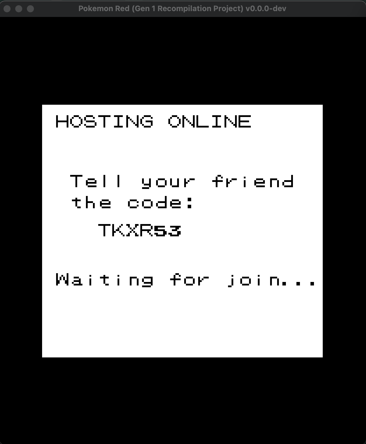 Gen1recomp room code screen